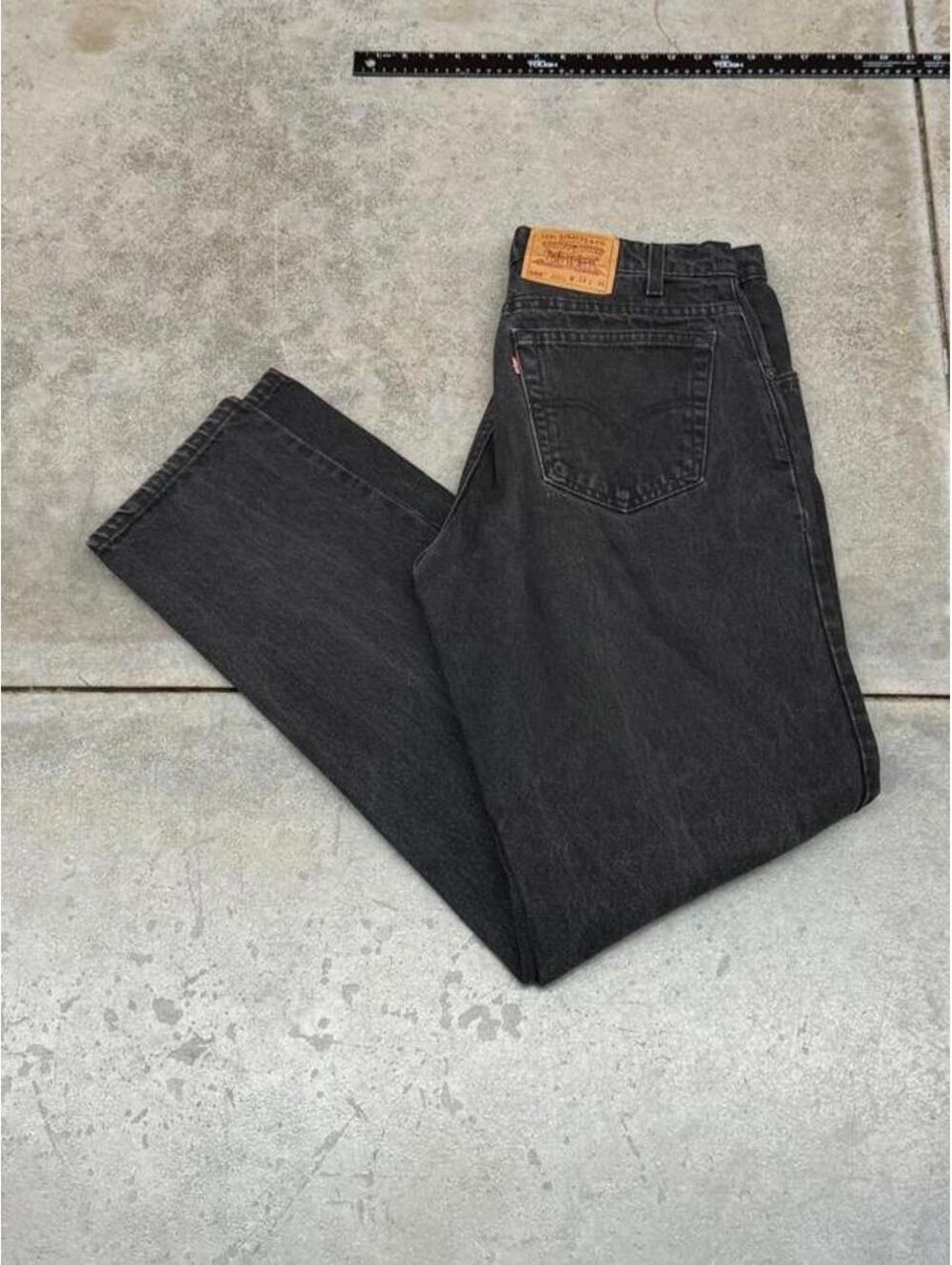 vintage levis 560 faded black made in usa relaxed baggy fit jeans size 34 x 36